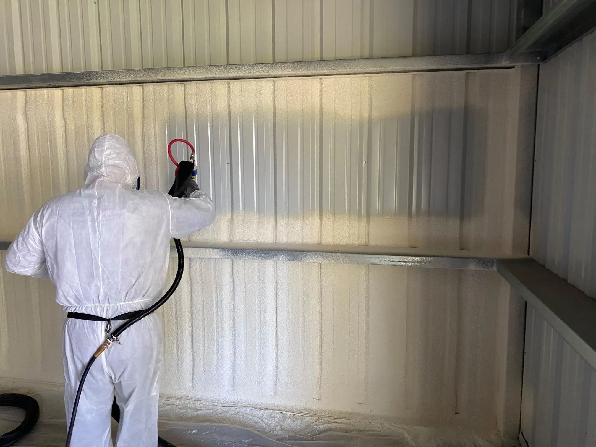 Spray Foam Pole Barn insulation installation